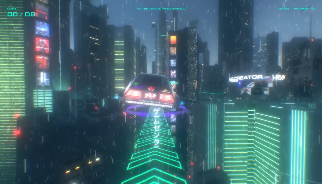 Cyber City Orion: A Blade Runner-Inspired 3D City in Your Browser