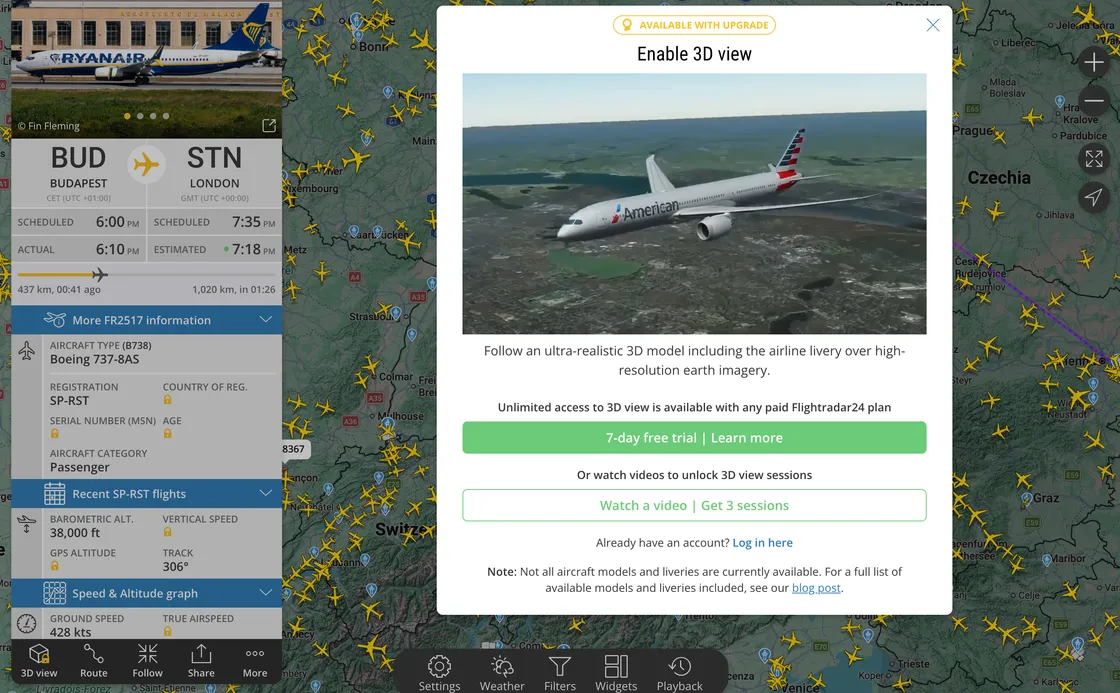 Flightradar24: Live Flights Rendered in WebGL2, Updated Every Two Seconds