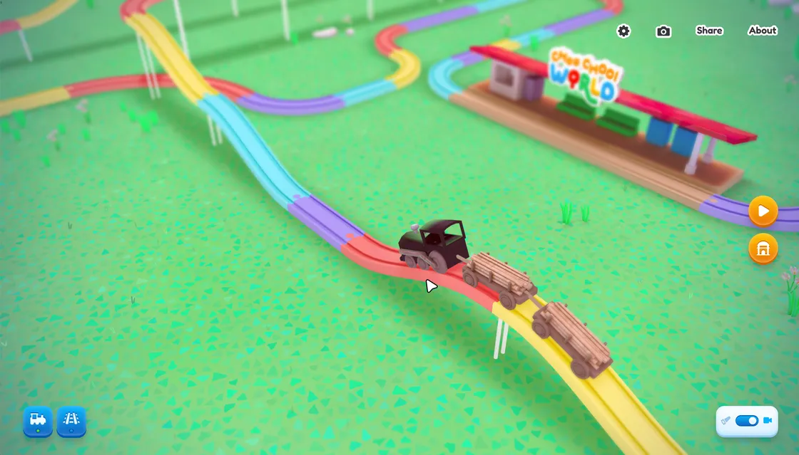 Choo-Choo World: A WebGL Wooden Train Set Builder That Runs in Your Browser